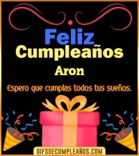 GIF Mensaje de cumpleaños Aron